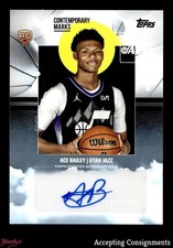 2025-26 Topps Contemporary Marks #CMAB Ace Bailey RC ROOKIE AUTO Jazz