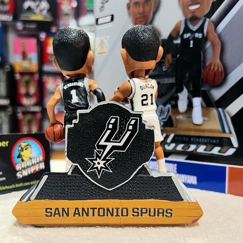TIM DUNCAN VICTOR WEMBANYAMA San Antonio Spurs "Then and Now" NBA Bobblehead - Picture 6 of 9