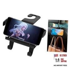 Upgraded Car Headrest Hidden Hook 2 in Car Seat Hooks with Phone Holder for 1