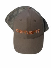 Carhartt Trucker Hat Gray Snapback Mesh Adjustable Cap Embroidered Pink Logo