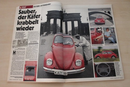 Auto Bild 36/1991 VW Käfer Katalysator mit 46PS im TEST auf 3 Seiten