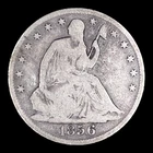 1856-O Liberty Seated Silver Half Dollar