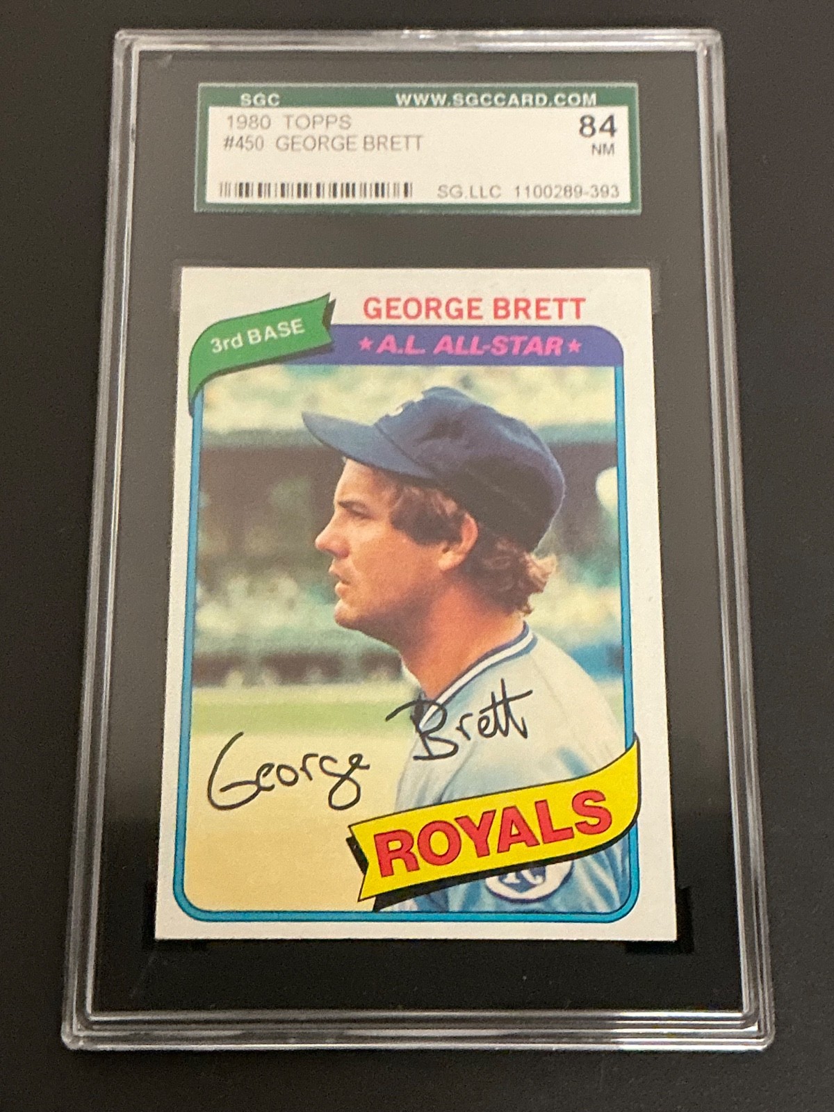 1980 Topps #450 George Brett Royals HOF SGC 7 NM 393