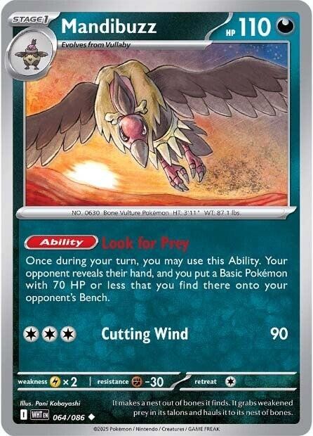 Mandibuzz (064/086) Uncommon NM WHT SV: White Flare Pokemon TCG