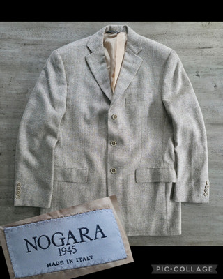 Vintage NOGARA 1945 Made In Italy Silk/Wool Blazer Sport Coat Sz 42R
