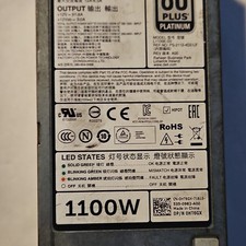 Dell PowerEdge 1100W 80 Plus Platinum 24-Pin 2.5in PSU L1100E-S0 0HT6GX