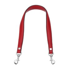 22.8" Leather Purse Strap, Purse Handle Replacement, Dark Red/Silver