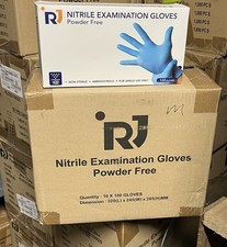 Nitrile Exam Gloves Powder Free - Size Medium - 10 Boxes Of 100 Per Case