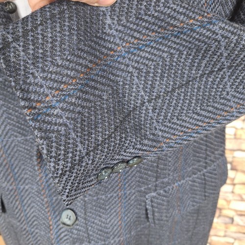 Adolfo Vintage Sport Coat Mens 42S Multicolor Plaid Tweed - Picture 3 of 13