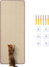 Natural Sisal Cat Wall Scratcher Mat 39.3x15.7 Inch Climbing Carpet Protector