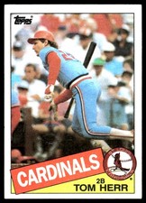 Tom Herr 1985 Topps #113 St. Louis Cardinals MLB READ FREE SHIPPING AutographDen