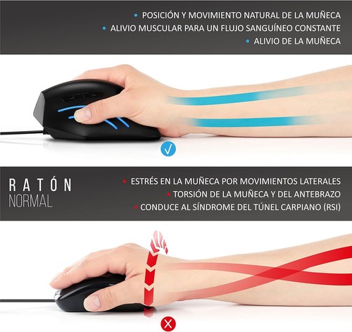 CSL - Vertical Ergonomic Optical Mouse Model - ergonomic design - prevention - Afbeelding 4 van 7