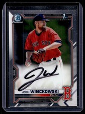 2021 Bowman Chrome Prospect Autographs Josh Winckowski RC Auto Boston Red Sox