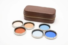 Rollei Rolleiflex set of 6 Bay III 3 color correction filters in case, Mint-