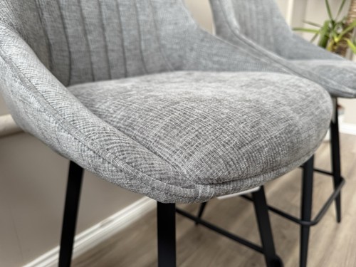 Furniture Village Crete Fabric Bar Stool Kitchen High Chairs Ready To Ship - Picture 11 of 15