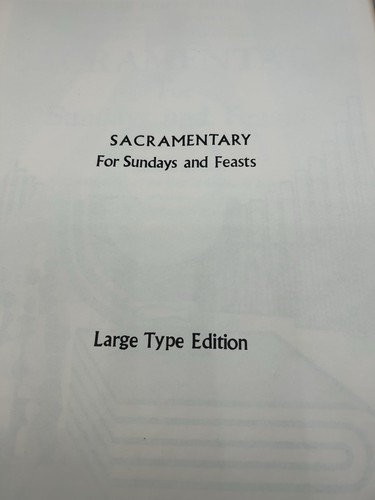 LARGE TYPE Sacramentary - Roman Missal Chapel Edition - Catholic Book Publishing - Picture 3 of 6