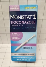 Monistat 1 Day Yeast Infection Treatment Tioconazole Ointment  EXP 2027 Jan