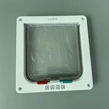 LooYee Dog Doors Not of Metal, Four Ways In and Out ABS Plastic Dog Door