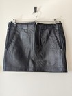 <!--F#f_0-->G-STAR Raw Correct Black leather lined long mini skirt with pockets-size 34/L/14<!--F/-->