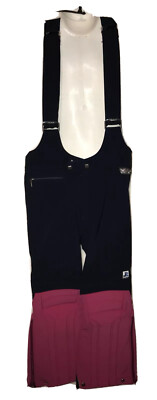 Phenix Girls Bib Overalls Ski Snow Snowboard Suspenders Pants Pink Navy 76 8/10