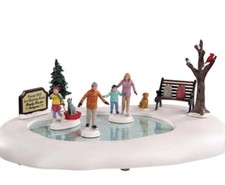 Lemax Family Skating Animated Skating Pond -Holiday Village/Train Accent