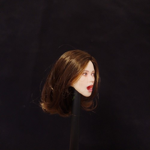 1/6 Open Mouth Girl Brown Hair Head Sculpt For 12'' PH TBL Female Action Figure - Picture 4 of 7