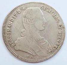 Naples beautiful plate 120 grain 1766 Ferdinand IV Bourbon