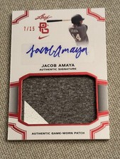 JACOB AMAYA 2016 LEAF PERFECT GAME AUTOGRAPH JERSEY PATCH #7/15 DODGERS MARLINS