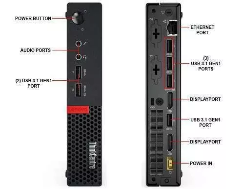 Lenovo ThinkCentre M910Q Mini Tiny Desktop PC Computer i5 6500T 8GB SSD Wifi W10 - Picture 1 of 3