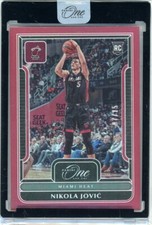 2022-23 Panini One And One Basketball Red Rookie #140 Nikola Jovic #07/15