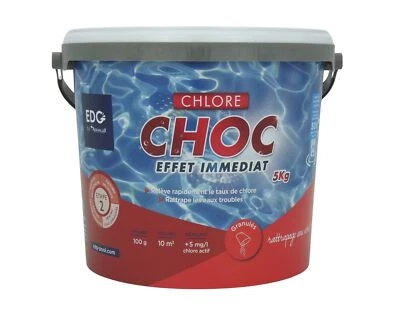 EDG AQUALUX CHLORE CHOC Granulés - 5kg | Chlore Choc Stabilisé - Photo 1/4