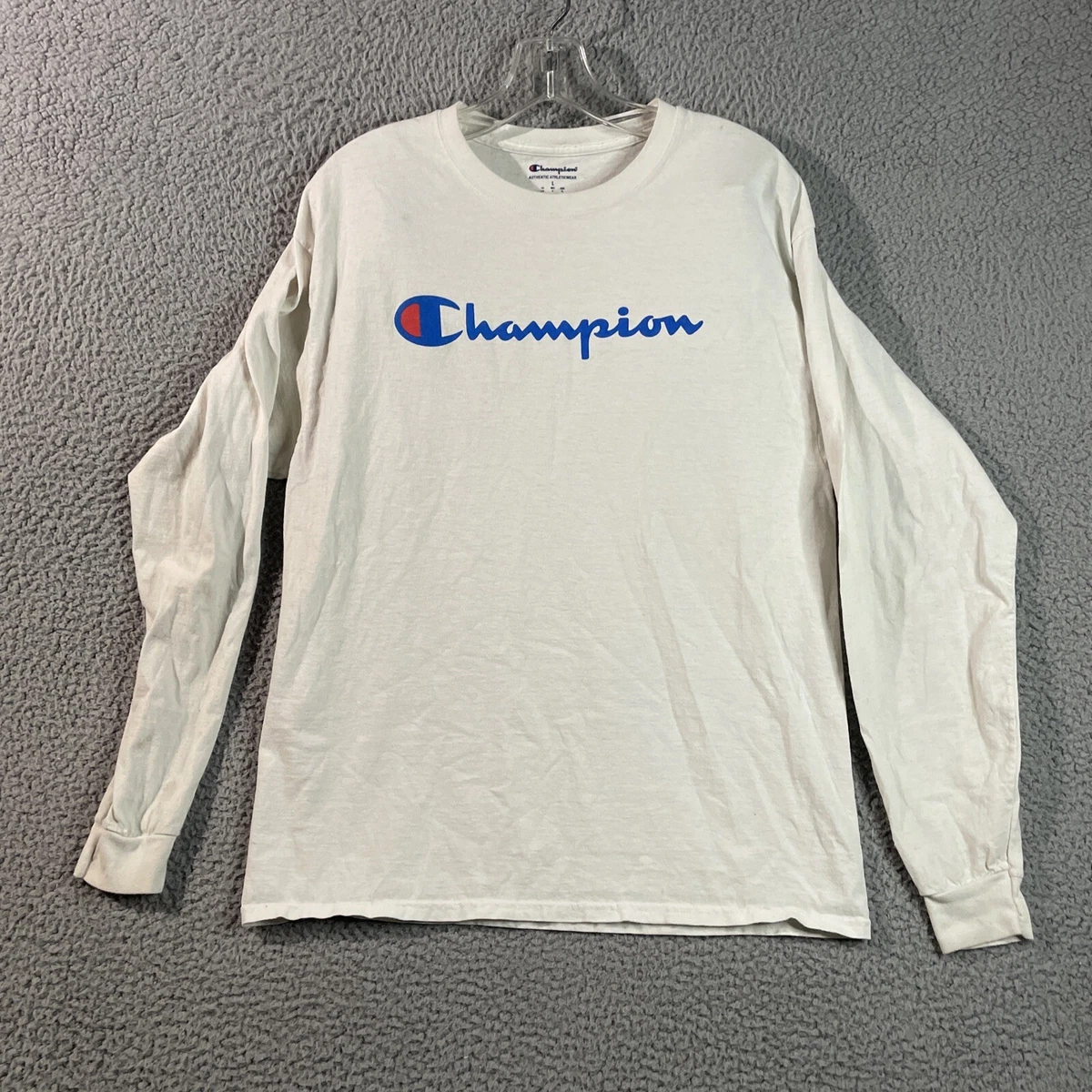 Champion long store sleeve white
