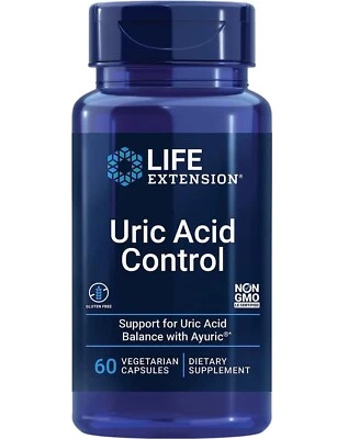 Life Extension Uric Acid Control 60 Vegetarian Capsules - Expiry May 2027