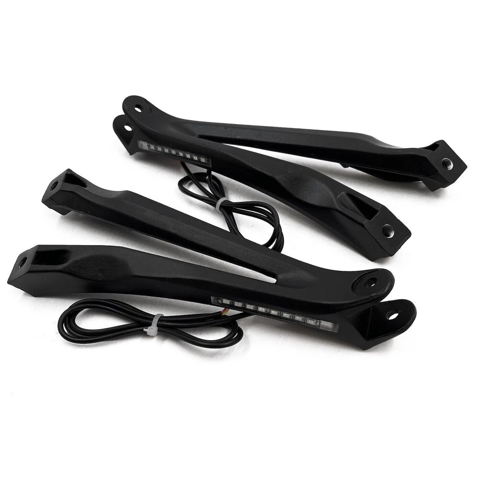 Reposapiés trasero de pasajero negro con señal LED para Yamaha YZF R1 2004-2008 Foto 4 de 4