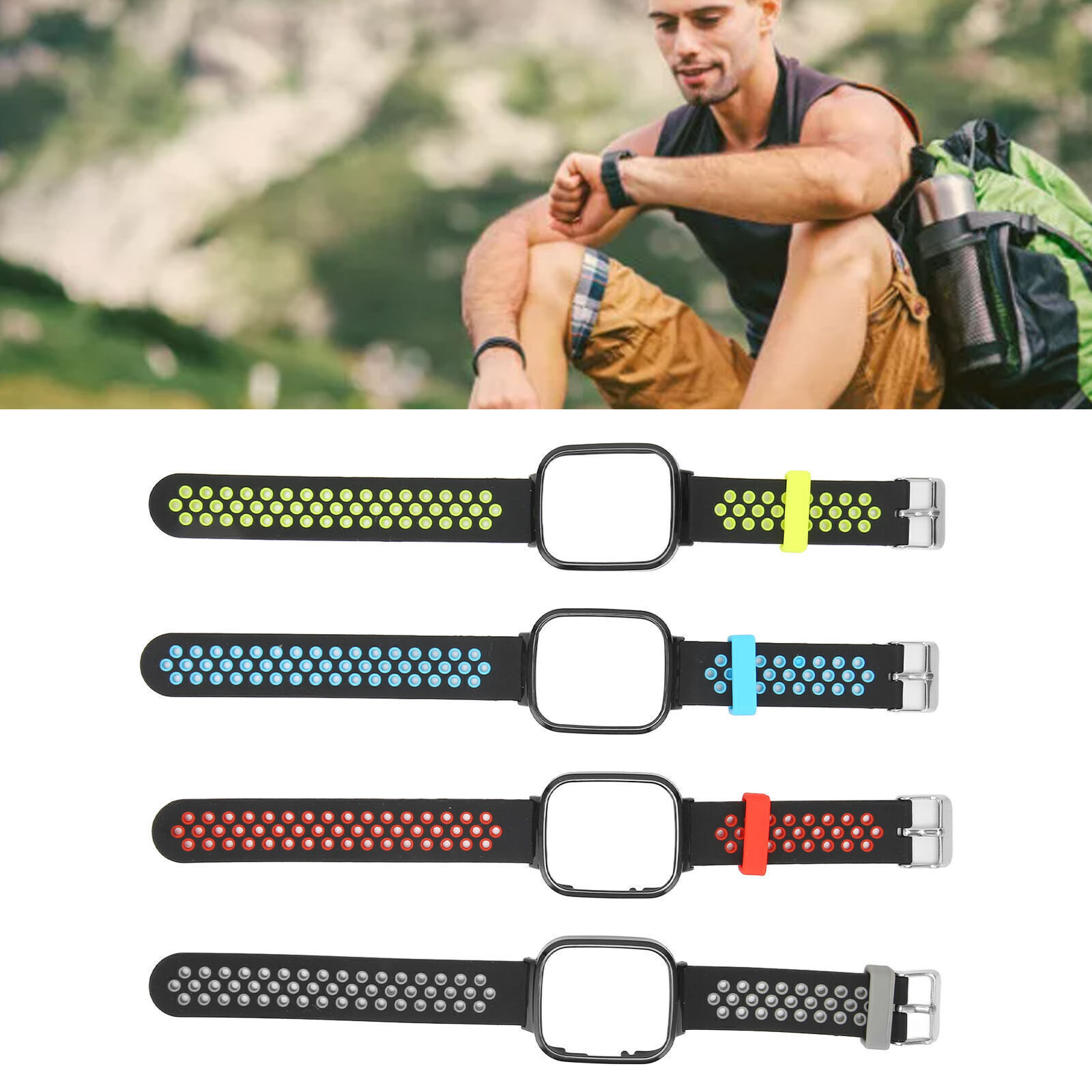 2in 1 Watch Replacement Band for Redmi Watch 3 Quick Release Soft Silicone Sweat