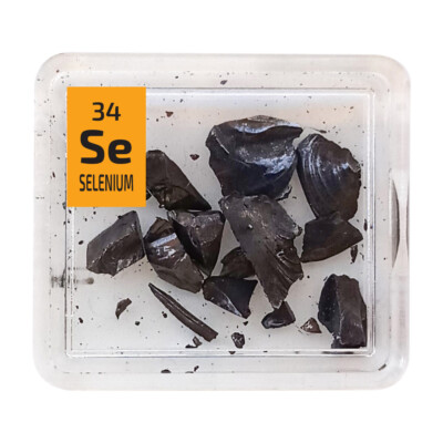 Selenium  99.9999% Element Sample in Periodic Element Tile. Crystal  /  Pellets 