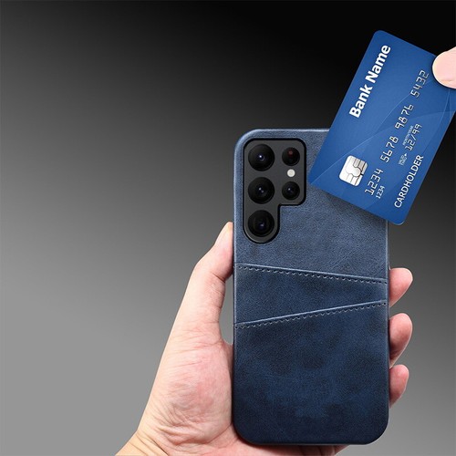 For Samsung S24 Ultra S23 S22 S21 FE A54 Leather Card Slot ShockProof Case Cover - Picture 14 of 19