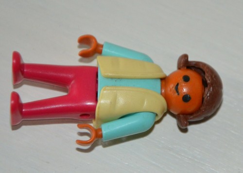 Lot Personnages PLAYMOBIL Geobra enfants tracteur jouet chariots ferme vintage - Photo 7/12