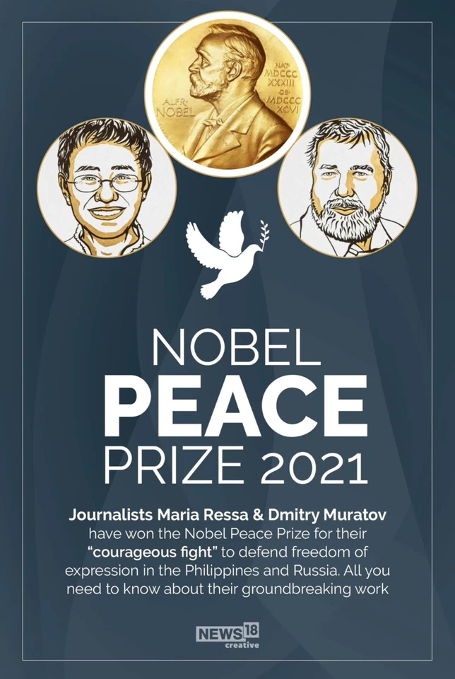 Nobel Peace Prize  Friedensnobelpreis 2021 Programm inkl. Sonderpostkarten - Bild 2 von 4