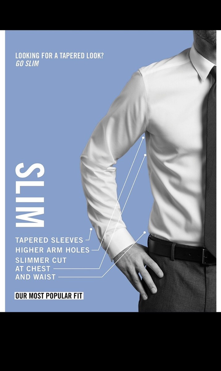 Calvin Klein Infinite Non-Iron Slim Fit Stretch Collar Dress Shirt $99 NWT  | eBay