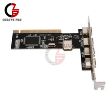 High Speed 480Mbps 5 Port USB 2.0 PCI Hub Card Controller Adapter Module
