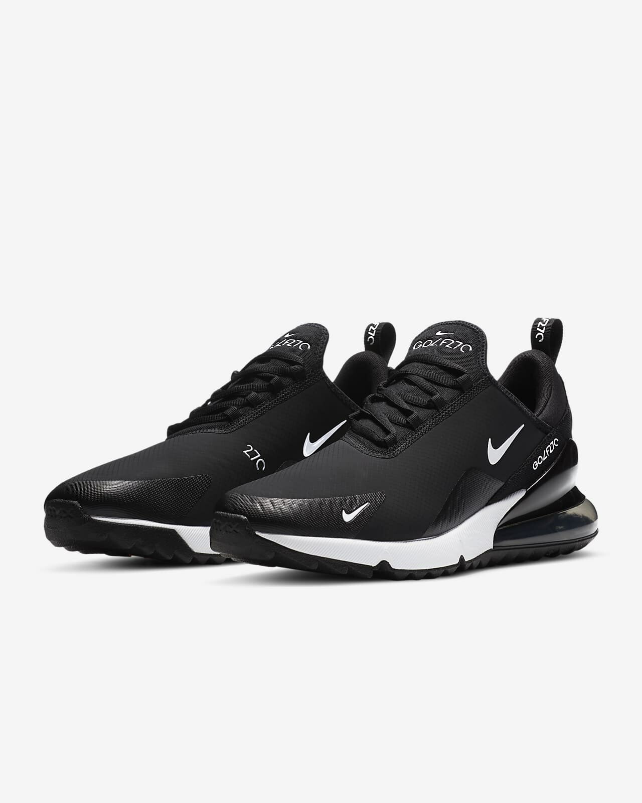 Nike Men's 2021 Air Max 270 G Black/White Golf Shoe