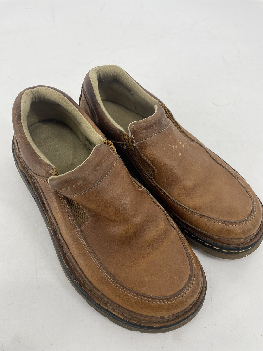 Dr. Martens Men's Slip On Loafers 8B79 Brown Leather Shoes Size 8