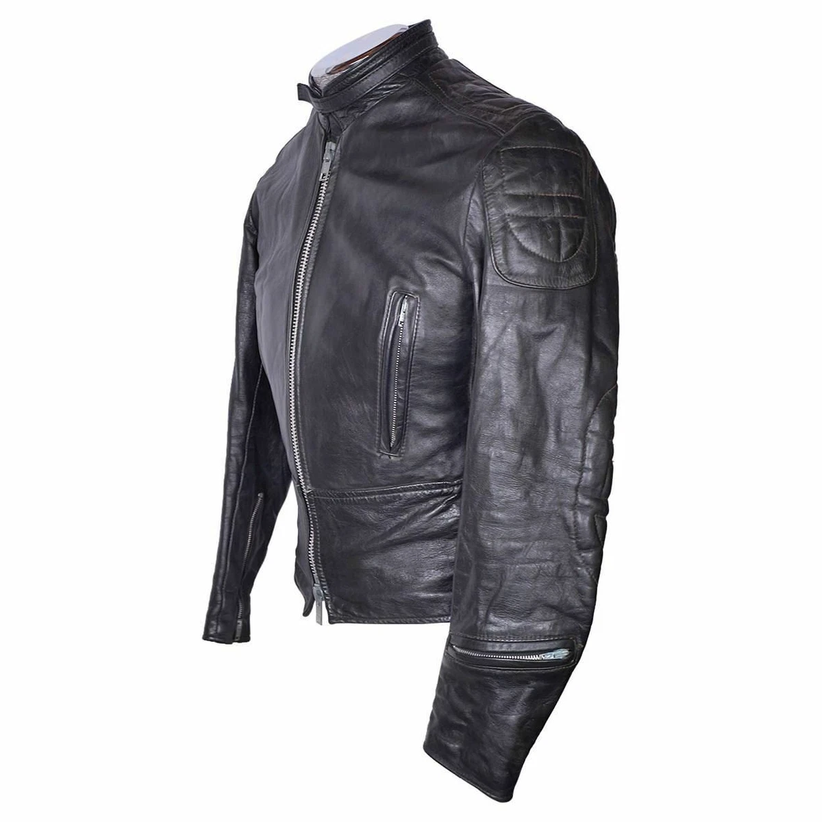 Vintage 70s Brimaco Cafe Racer Leather Motorcycle Jacket S