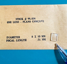 Edmund One Lens Plano Concave 8mm x 10mm Diameter -51mm Focal Length