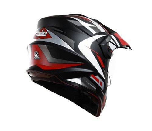 SB-42 Bang Trio Mat Black & Red Full Face Clear Visor L Size 600mm Helmet ECs - Picture 3 of 5