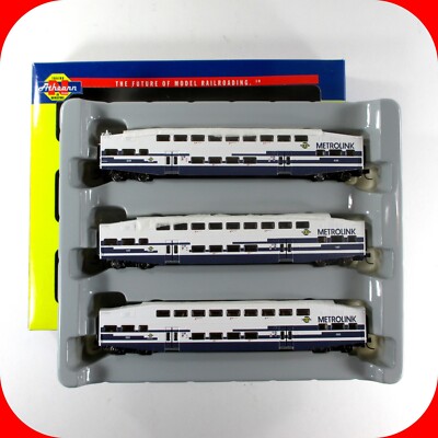N Scale Bombardier METROLINK Bi-Level Passenger 3-Car Set - ATHEARN 10160 **NEW*