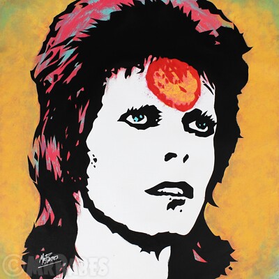 David Bowie: Ziggy Stardust - Original Pop Art Painting By Babes Kopp
