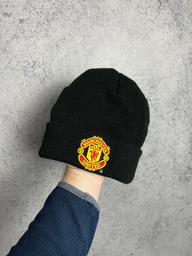 Gorro Manchester United FC para hombre talla única negro bordado logotipo tejido - Imagen 6 de 12