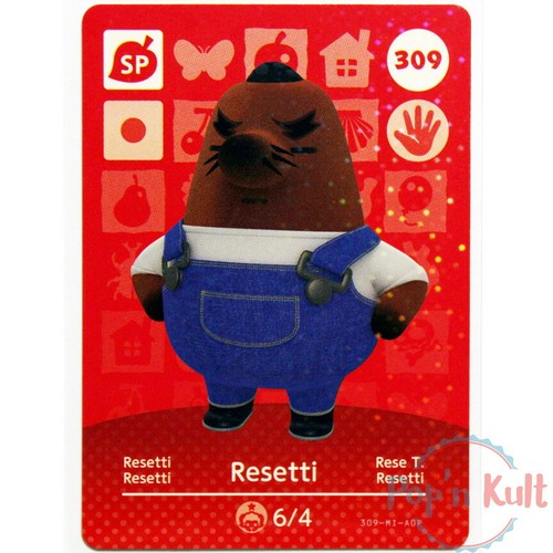 Carte Amiibo Animal Crossing – 311 Lou / Lottie Holo [EUR] Série 4 – Near Mint